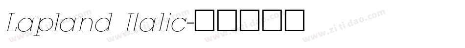Lapland Italic字体转换